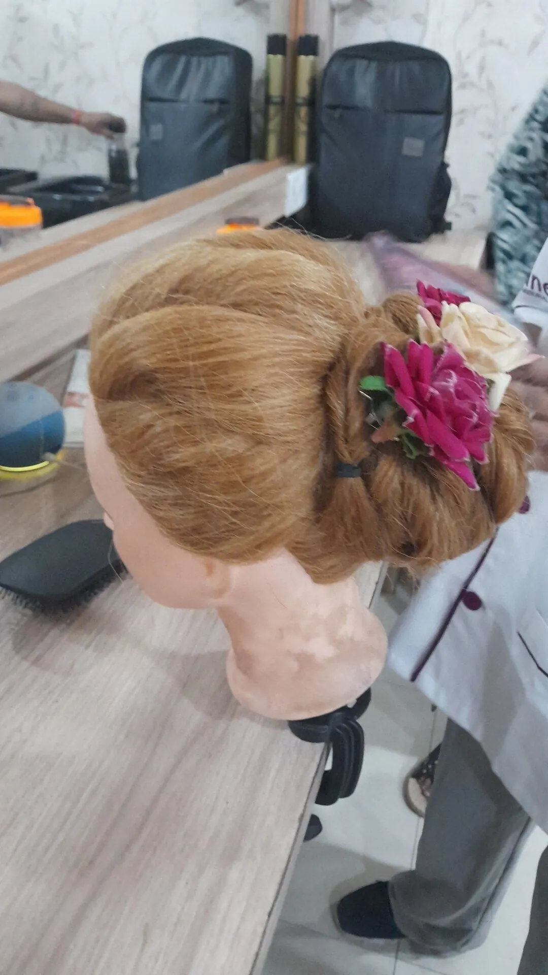 Student practice work at Tulsi Beauty Academy