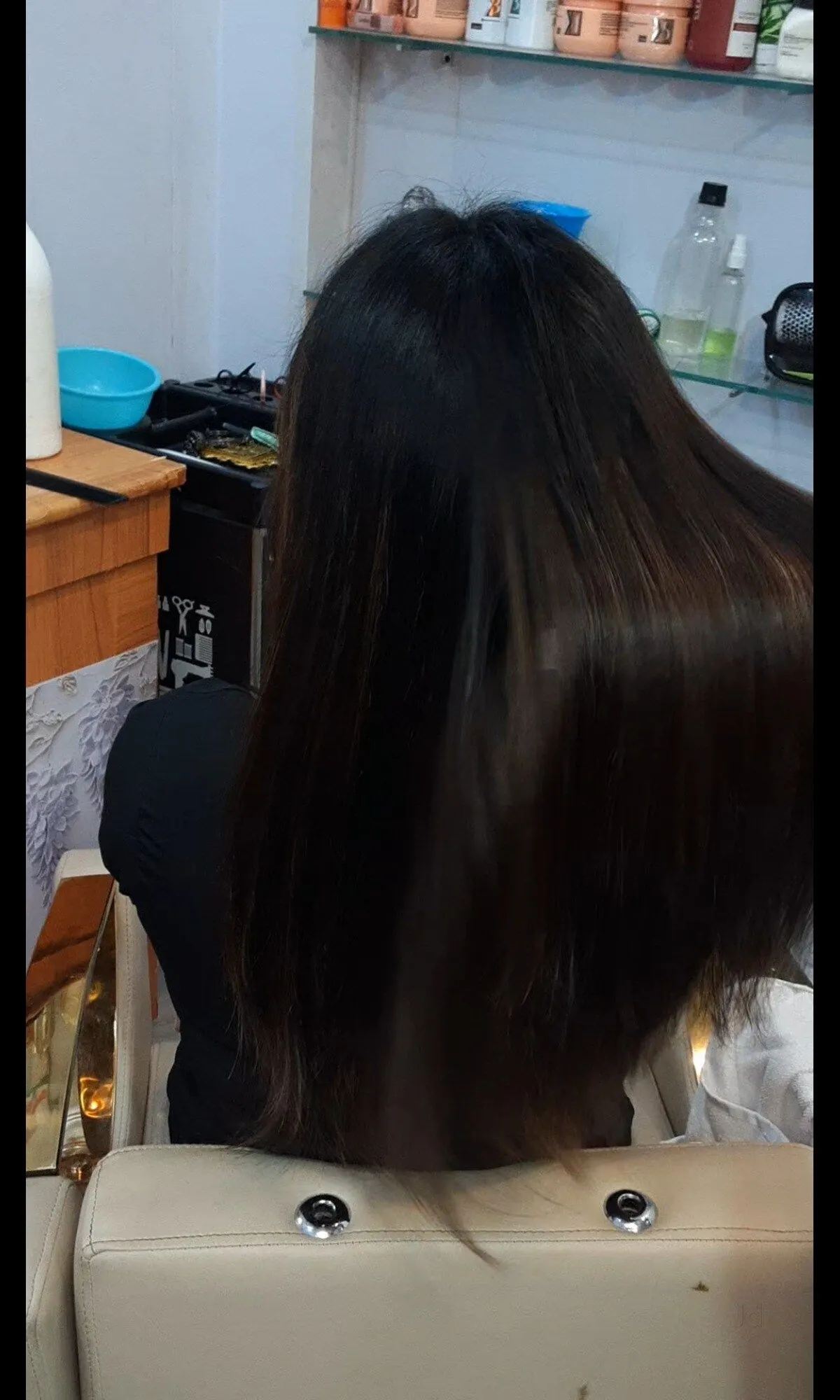Hair smoothening result